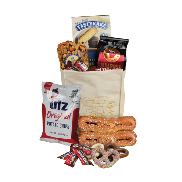 Philly Lunch Bag with Soft Pretzels, Philadelphia Gifts